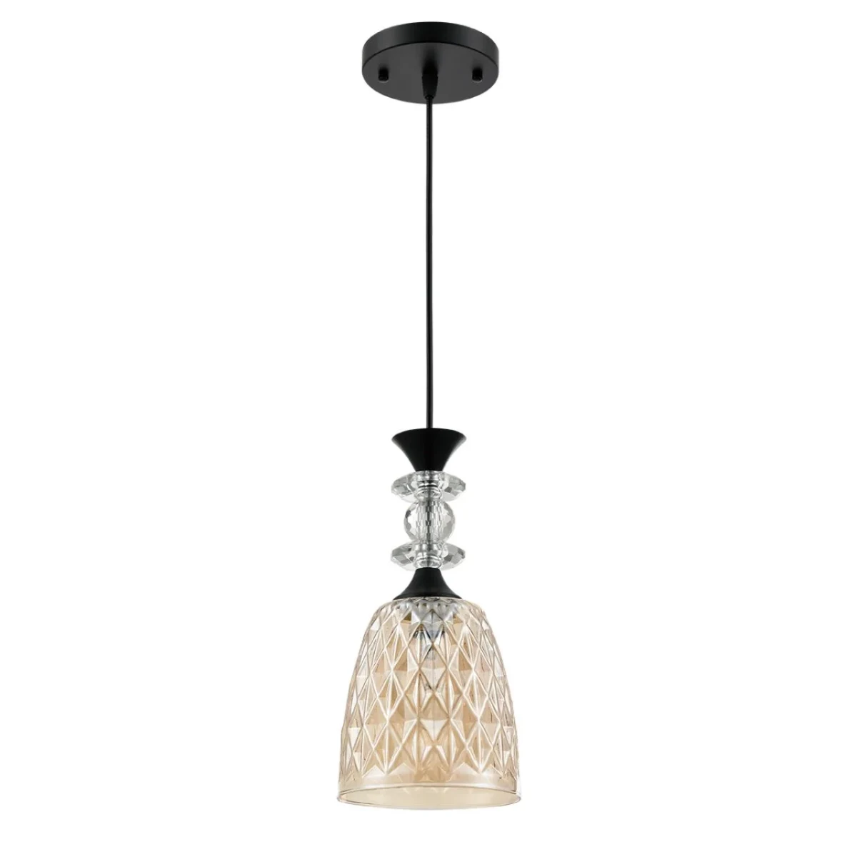 LUMION 8056/1A SUSPENTIONI LN25 311 черный/амбер металл/стекло Подвесной светильник E27 1*60W 220V E