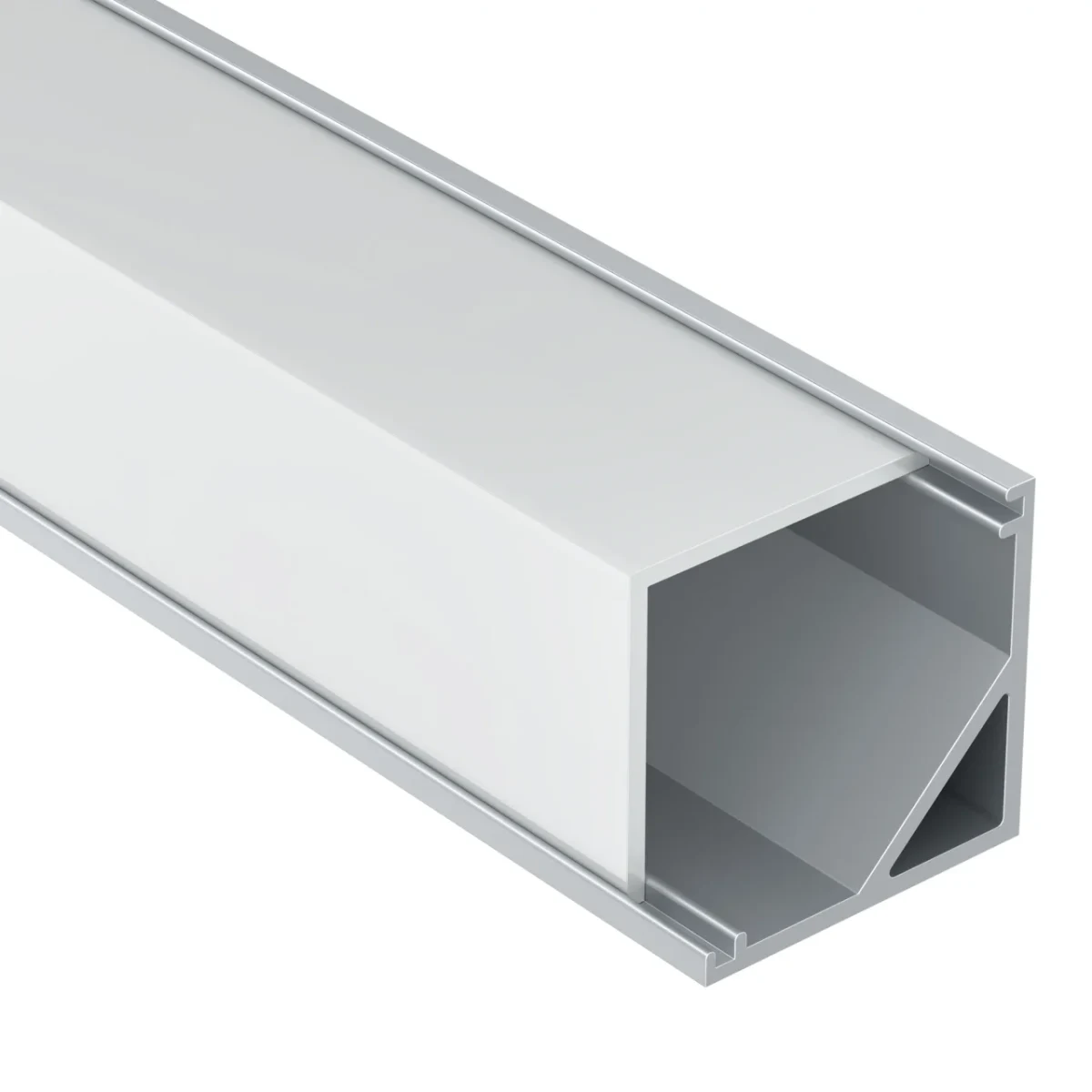 Алюминиевый профиль накладной, угловой 16мм x 16мм