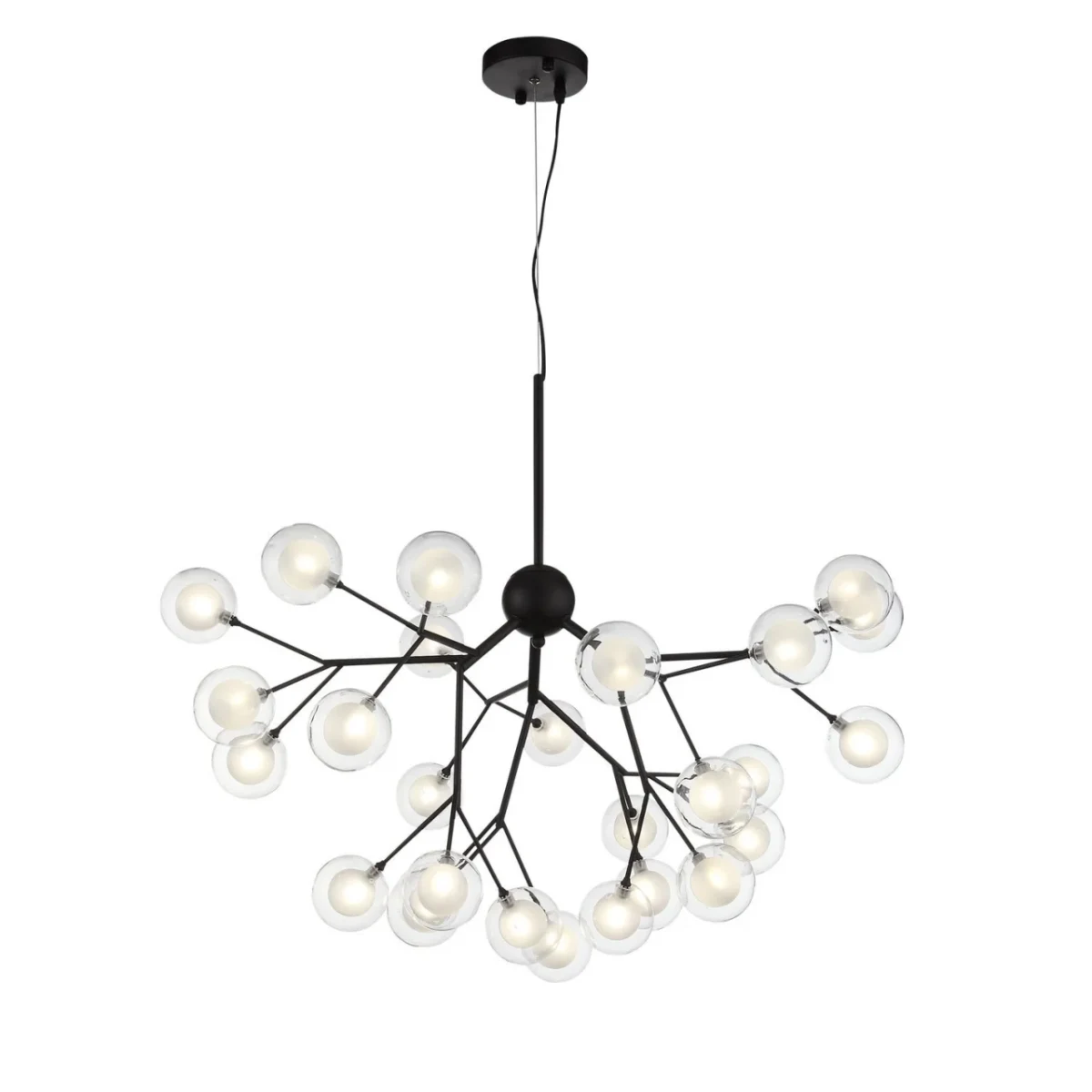 SL376.403.27 Светильник подвесной ST-Luce Черный/Прозрачный, Белый G4 LED 27*2W