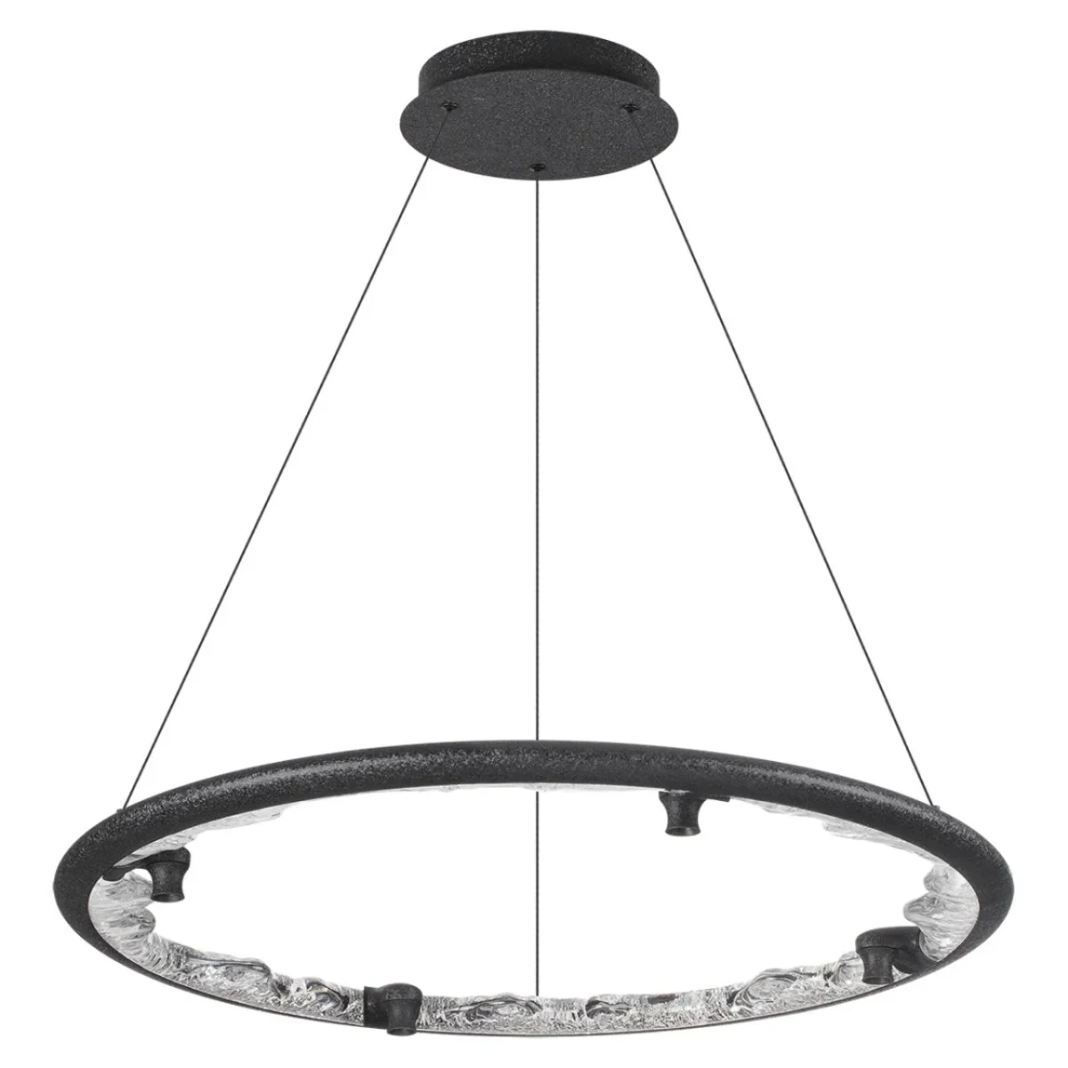 7001/55L HIGHTECH ODL25 Подвесной светильник черный ice crack/акрил/хрусталь разд. включение с ПДУ I