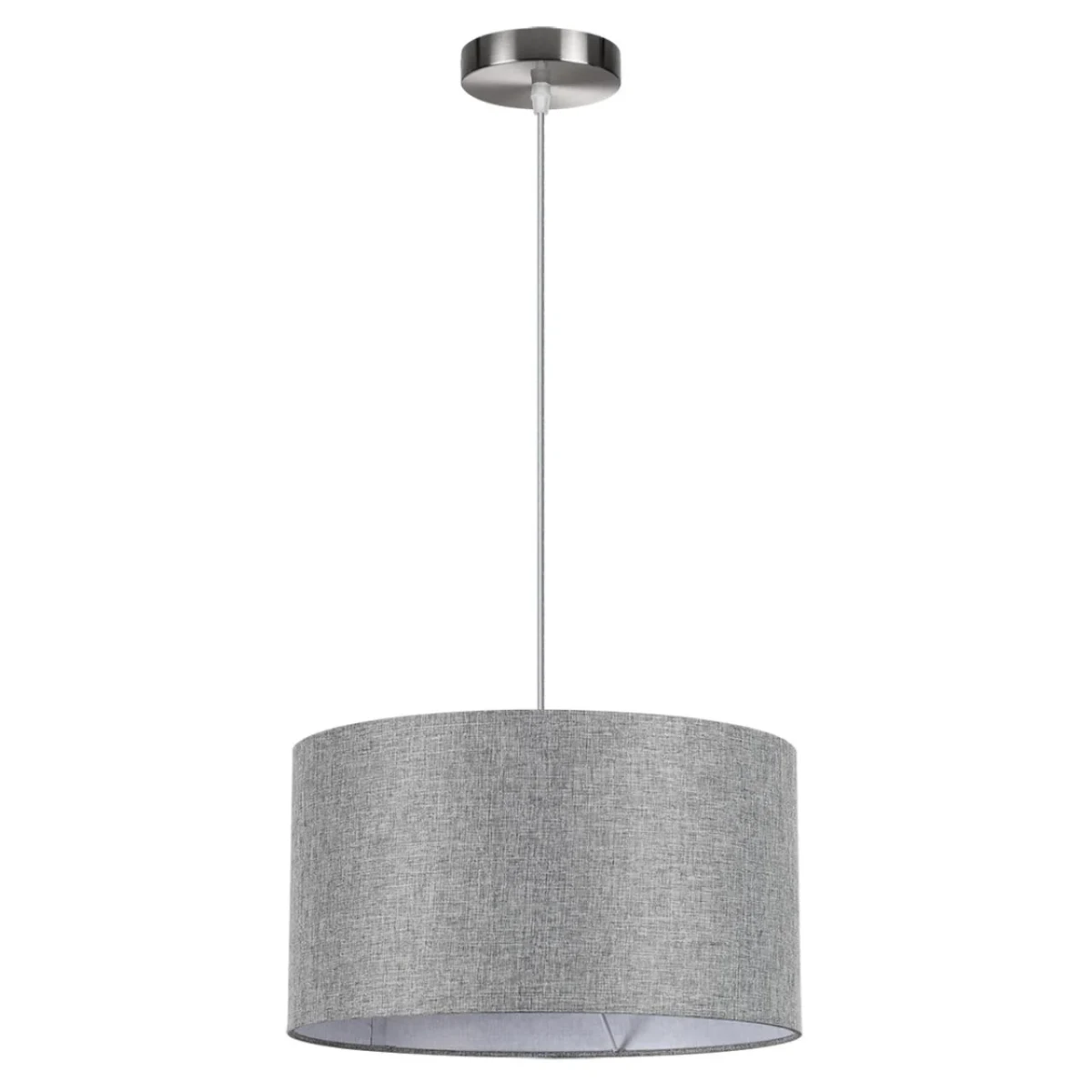 LUMION 8251/2 MODERNI LN25 000  никель/серый, металл/текстиль Подвес Е27 2*60W 220V NIKKI