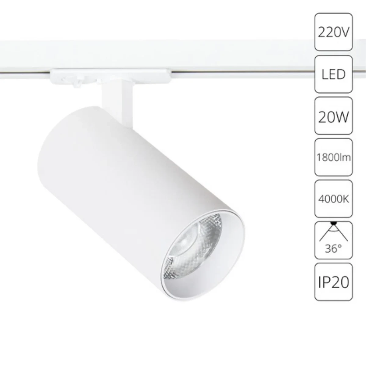 Трековый светильник Arte Lamp BENE A1947PL-1WH