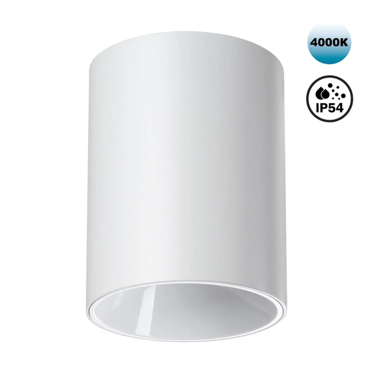 359421 OVER NT24 000 белый Светильник накладной влагозащищённый IP54 LED 15W 170-265V 4000К 1350Лм R