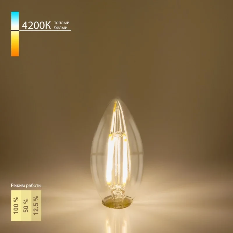 Светодиодная лампа Elektrostandard Dimmable 5W 4200K E14 (C35 прозрачный) (BLE1401)