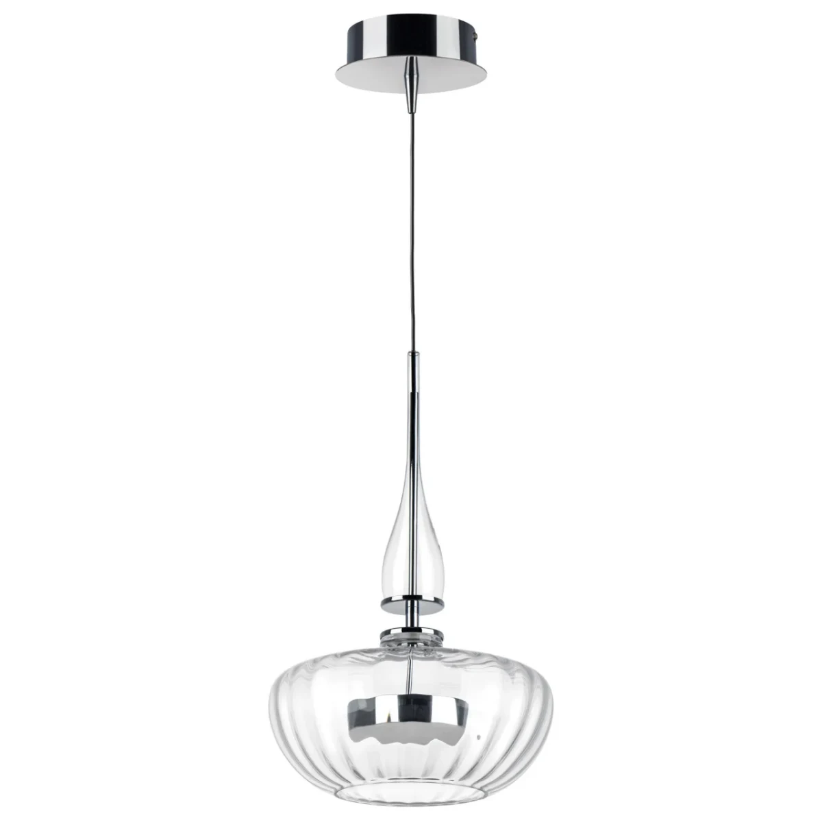 804400 Люстра ASTRA LED 12W 600LM ХРОМ/ПРОЗРАЧНЫЙ 3000K