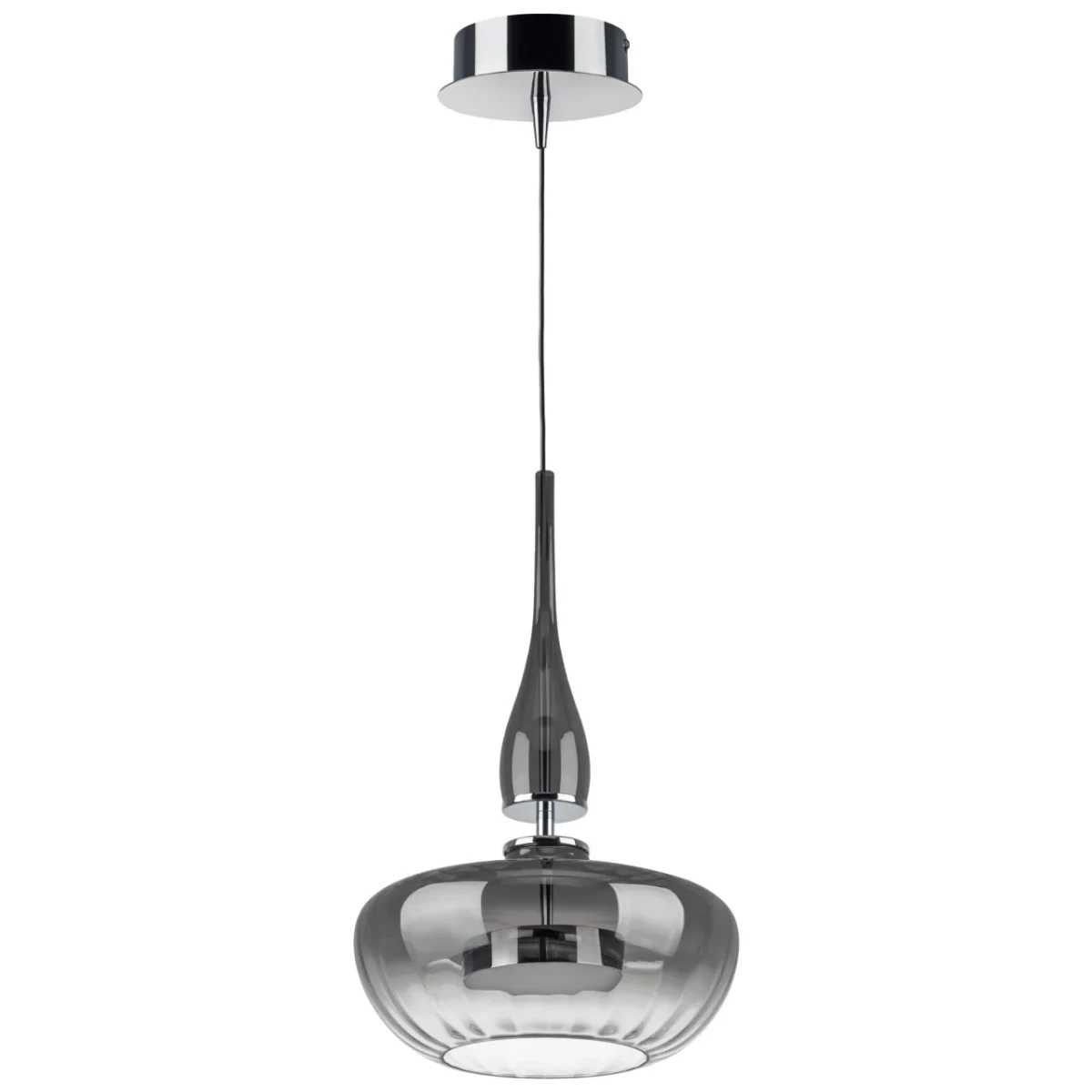 804401 Люстра ASTRA LED 12W 580LM ХРОМ/ДЫМЧАТЫЙ 3000K