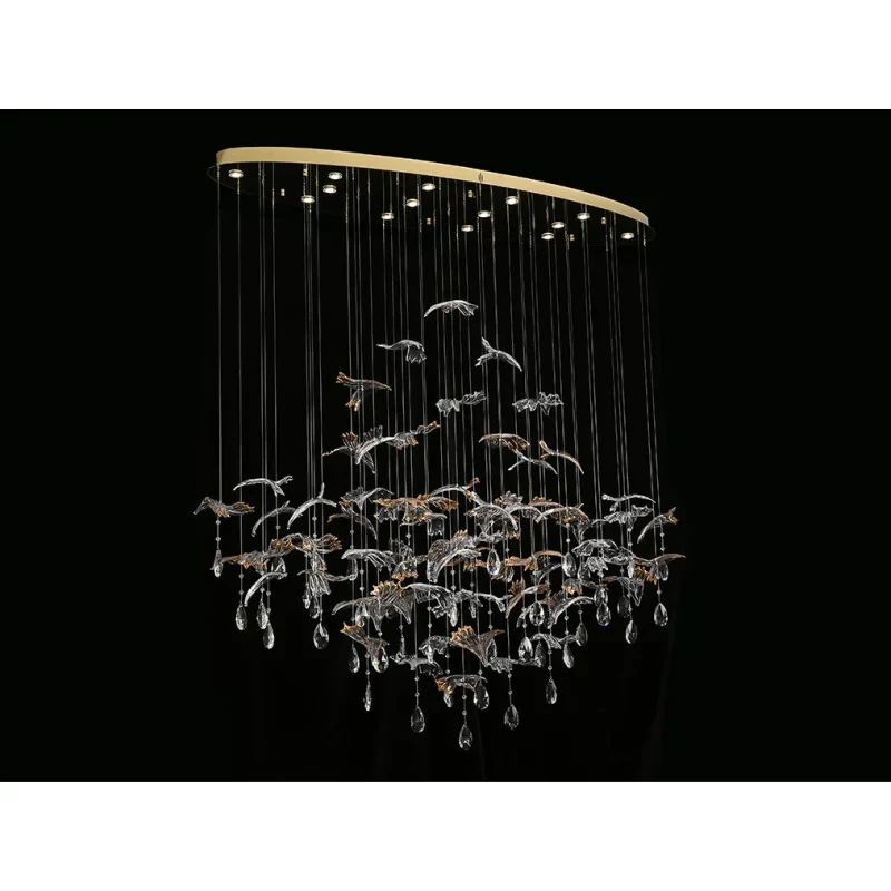 Каскадная люстра Newport 8220/140 С oval gold polished 20*5W