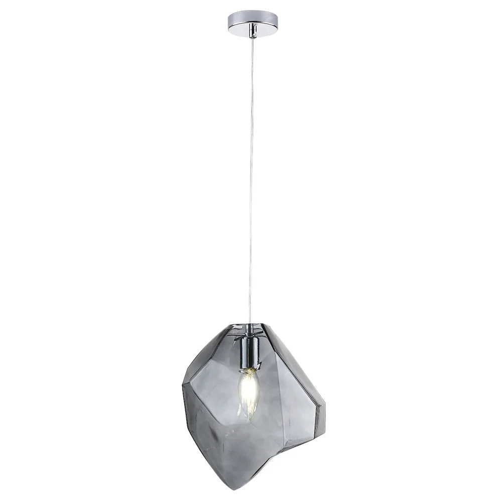 Светильник подвесной Crystal Lux NUESTRO SP1 CHROME/SMOKE