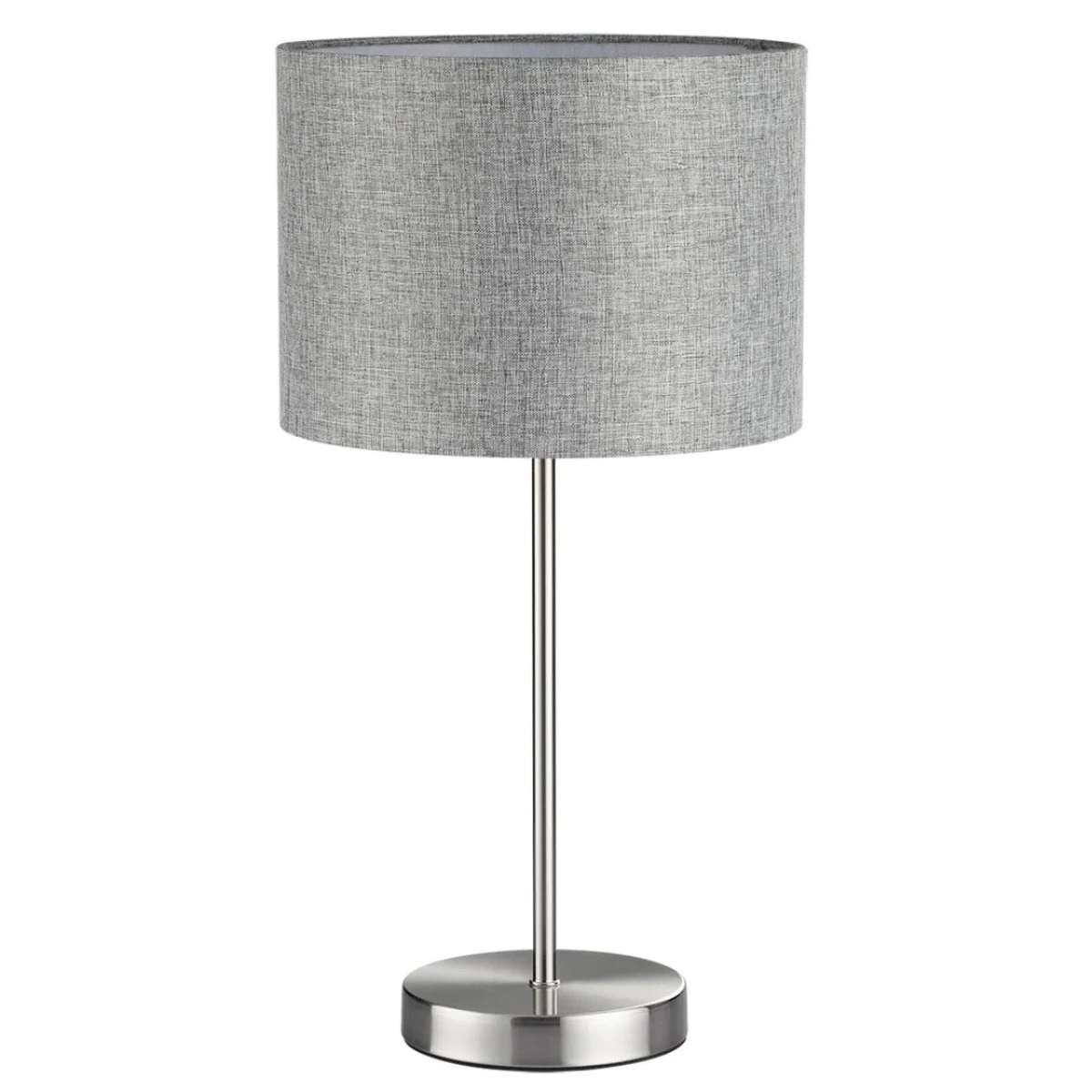 LUMION 8251/1T MODERNI LN25 000  никель/серый, металл/текстиль Настольная лампа Е27 60W 220V NIKKI