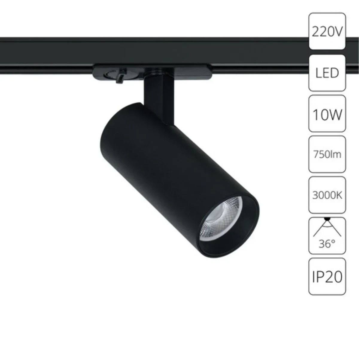Трековый светильник Arte Lamp BENE A1935PL-1BK
