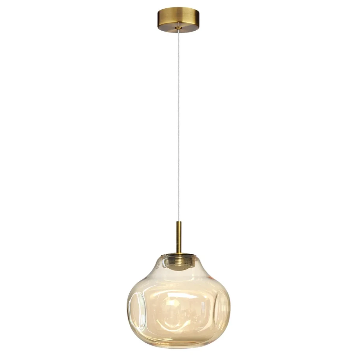 ODEON LIGHT 5097/4L PENDANT ODL25 421 античн.бронза/янтарный/металл/стекло Подвес LED 4W 4000K 388Лм