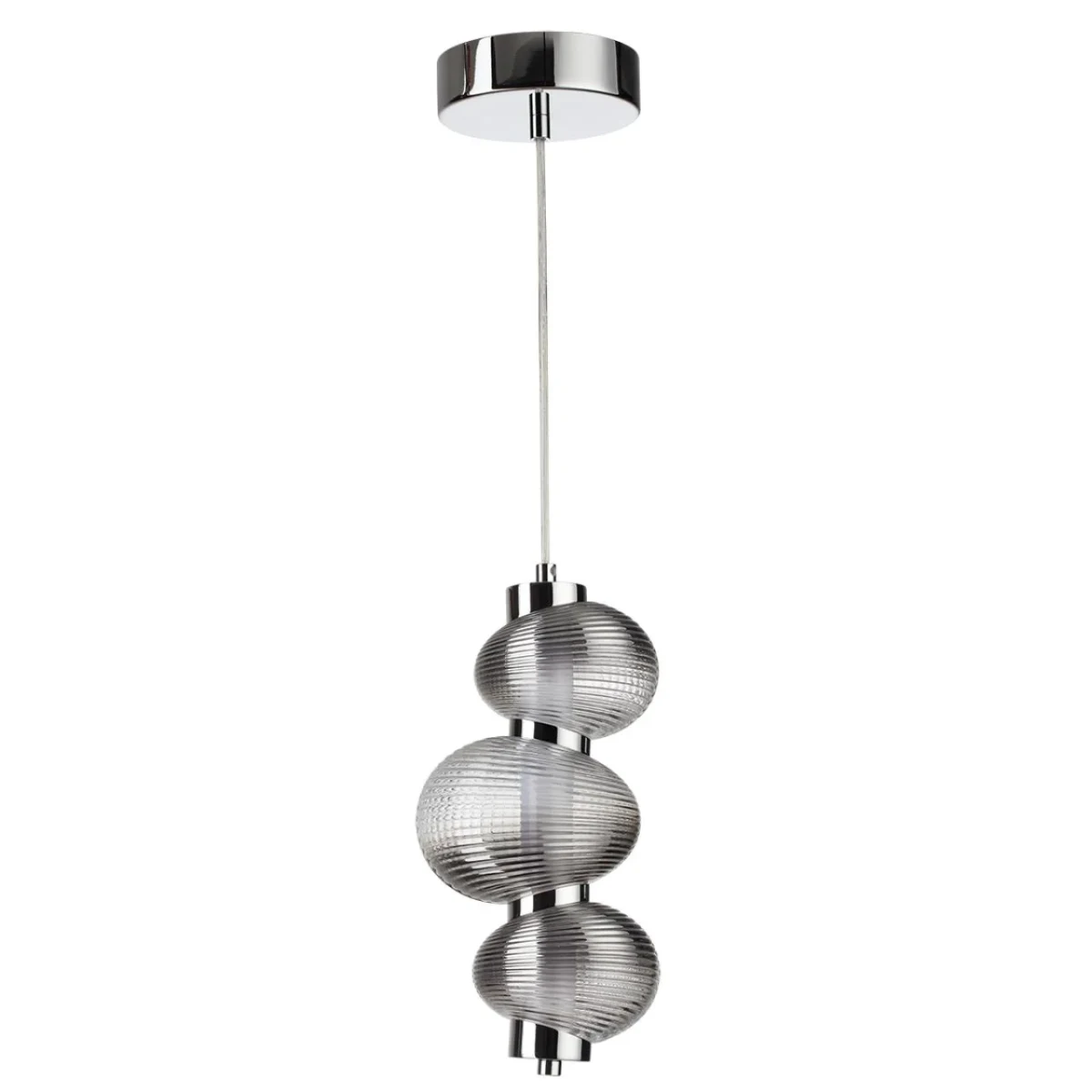 ODEON LIGHT 5096/12L L-VISION ODL25 419 хром/дымчатый градиент/металл/стекло Подвес LED 12W 4000K 14