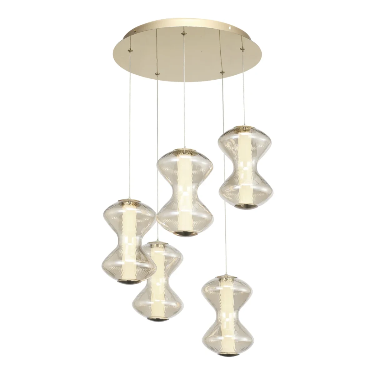 SL6136.233.01 Светильник подвесной ST-Luce золото/коньячный LED 1*28W 3000K