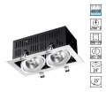 358441 SPOT NT20 545 бел/черн Встраиваемый карданный светильник IP20 LED 4000К 2*24W 100-265V GESSO