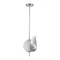 4865/1 MODERN ODL_EX22 000 серебристый/белый/стекло Подвес E14 1*40W JUNGLE