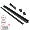 NOVOTECH 135273 SHINO NT24 092 черный Шинопровод для встраиваемого монтажа в ГКЛ 3м (заглушки 2шт, п