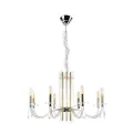 Люстра Crystal Lux AURELIO SP8 GOLD+CHROME/TRANSPARENT