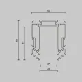 Профиль для монтажа Exility в натяжной ПВХ потолок TRA034MP-212S(N), 2м