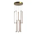 SL6225.303.10 Светильник подвесной ST-Luce Латунь/Терракотовый, Белый LED 10*6,5W 3000K