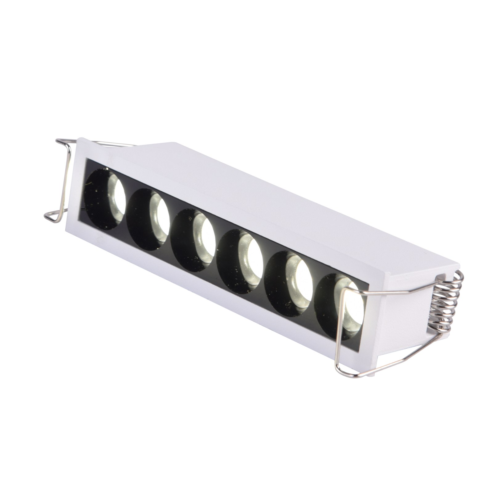 ST762.542.07 Св-к встр. белый LED 1*7W 4000K 550Lm Ra 90 24° IP20 L125xW30xH36 170-240V Встраиваемые светильники
