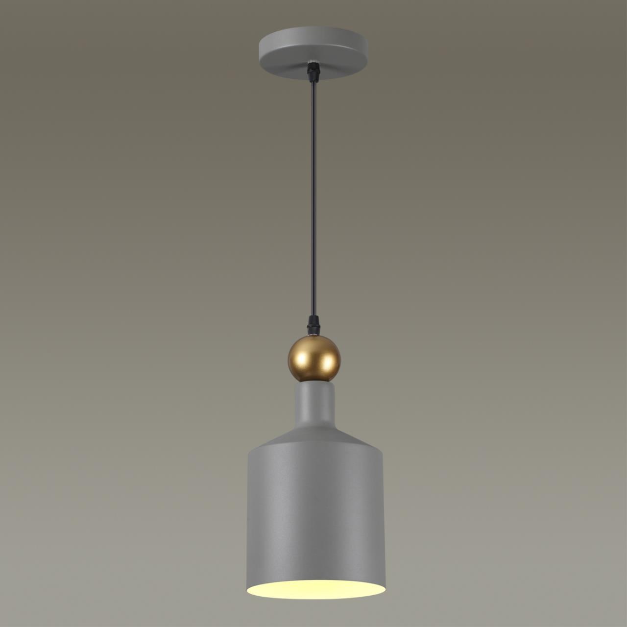 4086/1 PENDANT ODL19 417 серый/золотой Подвес Е27 1*40W 220V BOLLI