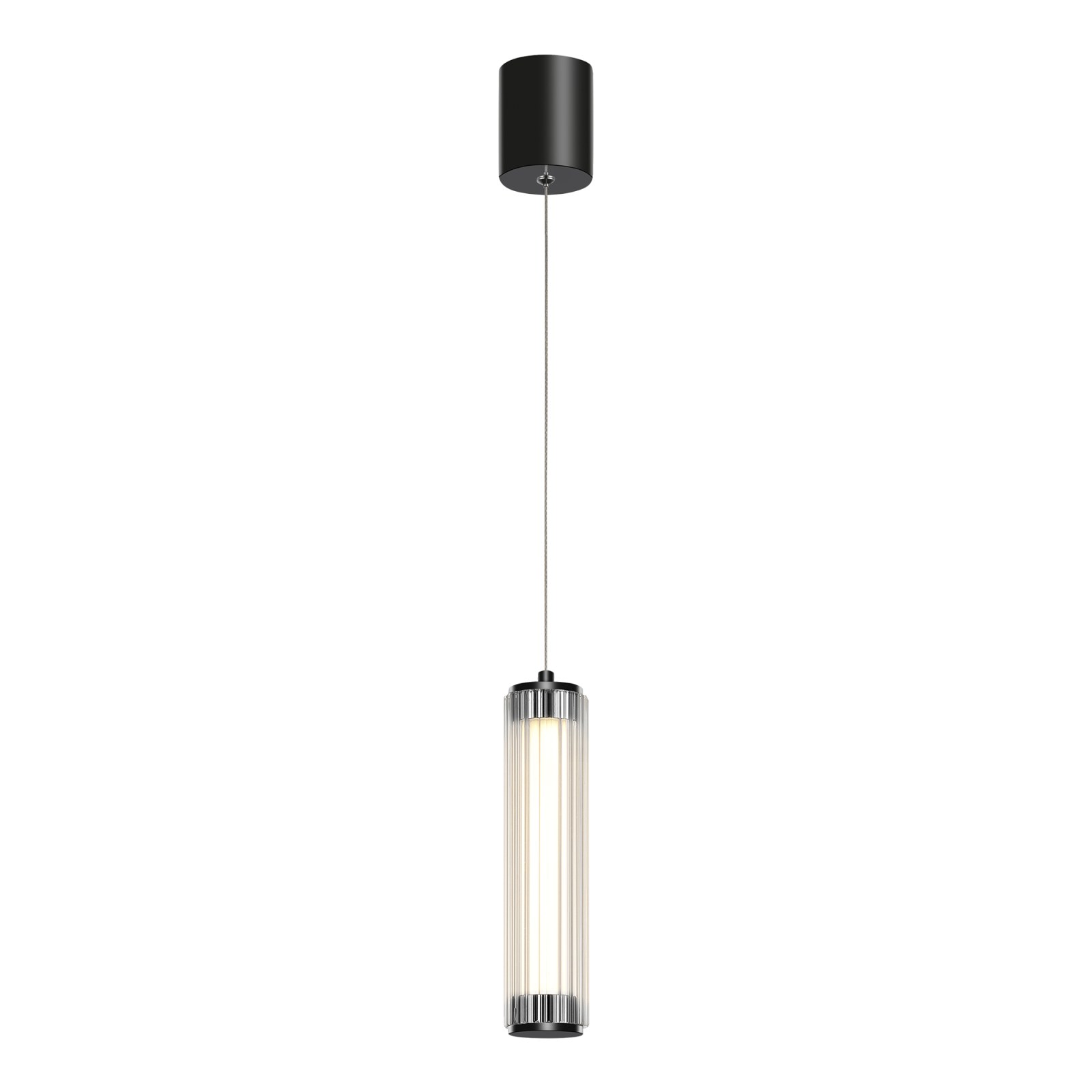 utsenka-SL6224.403.01 Светильник подвесной ST-Luce Черный/Прозрачный LED 1*8W 4000K БАМБУ