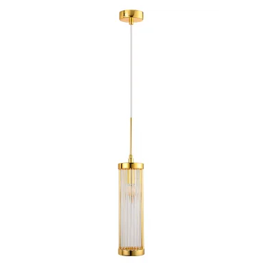Светильник Crystal Lux TADEO SP1 D100 GOLD/TRANSPARENTE