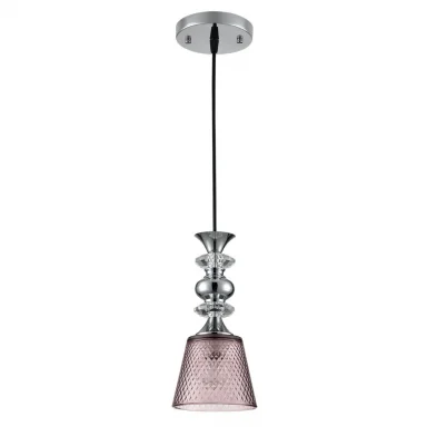 LUMION 8048/1A SUSPENTIONI LN25 308 хром/розовый металл/стекло Подвесной светильник E27 1*60W 220V M