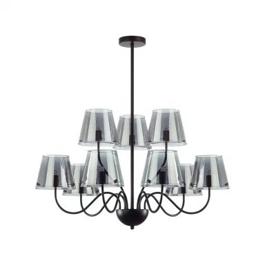 6570/9C MODERNI LN24 черный/дымчатый/металл/стекло Люстра потолочная G9 9*20W 220V SMOKY