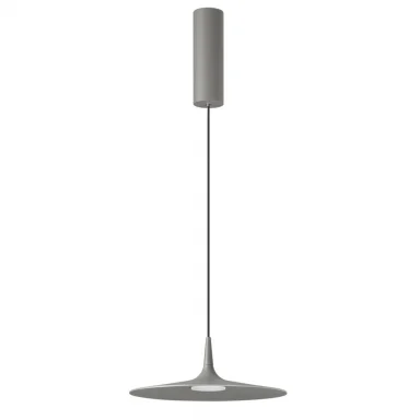 7038/12L HIGHTECH ODL25 169 серый/металл/акрил Подвесной светильник IP20 LED 12W 3000K AC90-260V SOM