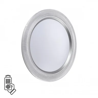 СОНЕКС 7782/EL MARON SN 000 Светильник пластик/белый/серебро LED 70Вт 3000-6000К D497 IP43 пульт ДУ 