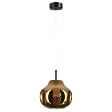 ODEON LIGHT 5097/4LA PENDANT ODL25 421 черный/золотой/металл/стекло Подвес LED 4W 4000K 388Лм VASO