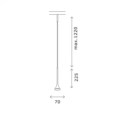 ST688.446.05 Магнитный трековый светильник Черный LED 1*5W 4000K Lm Ra>90  IP20 D70xH225 24V