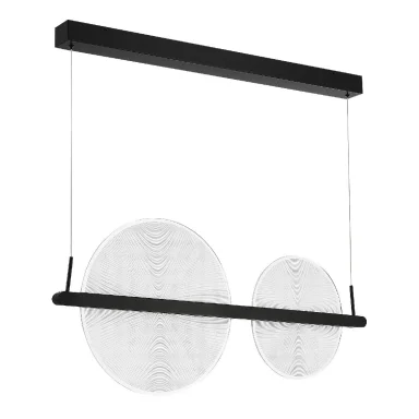 SL6233.403.24 Светильник подвесной ST-Luce Черный/Прозрачный LED 124W 4000K