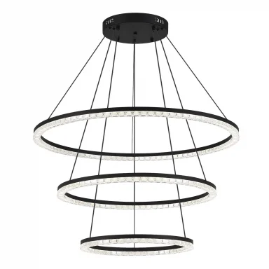 SL1018.403.03 Светильник подвесной ST-Luce черный/прозрачный LED 3*130W 4000K