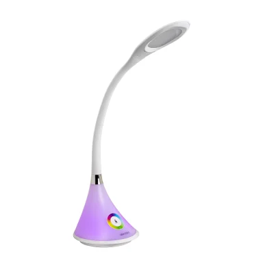 UL622 (белый. Светильник настольный 8 Вт LED с RGB подсветкой и регул. уровня яркости)