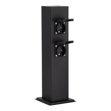 SL9012.415.00 Столб уличный 4 розетки ST-Luce черный 3500W
