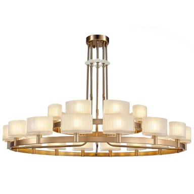 Люстра на штанге Newport 4338+16/C new gold