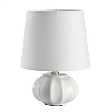 LUMION 8145/1T MODERNI LN25 000 белый, керамика/текстиль Настольная лампа Е27 1*60W 220V HAMA