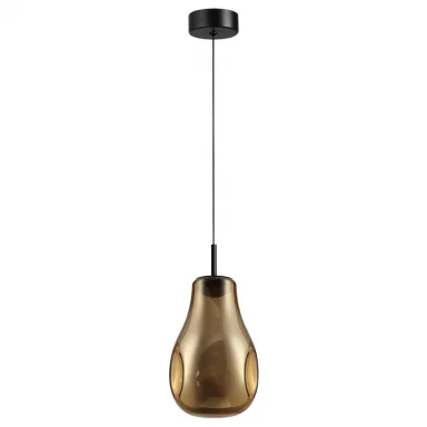 ODEON LIGHT 5098/4LA PENDANT ODL25 423 черный/золотой/металл/стекло Подвес LED 4W 4000K 388Лм NAVE