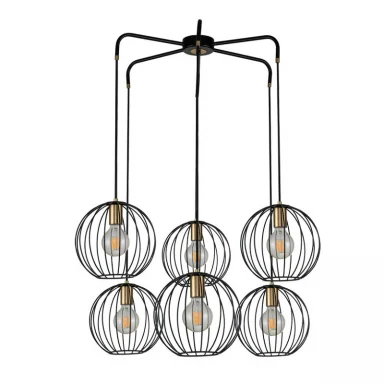 Escada 10176/6 E27*60W Black/Brass