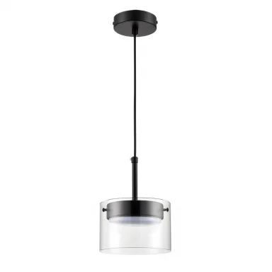 8232/1 COMFI черный/прозрачный, металл/стекло Подвес LED GX70 1*10W 220V NATALINA