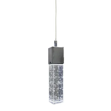 6110-1A,LED Подвес Аква хром w-10*10 H-100 PowerLed 1*5W (4000K)