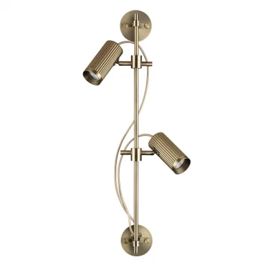 7013/2W HIGHTECH ODL25 Настенный св-к поворотный на 50°/180°  металл/под латунь  IP20 LED GU10 *2 10