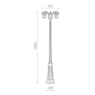 SL081.405.02 Светильник уличный наземный ST-Luce Черный/Черный, Прозрачный E27 2*40W