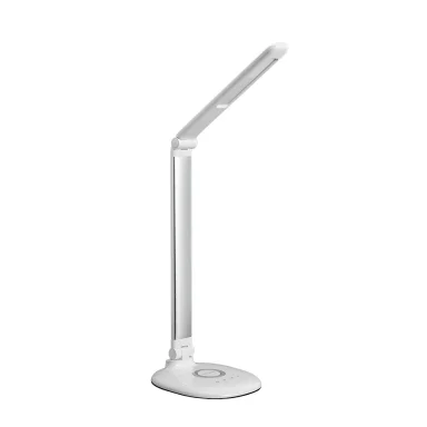 UL613 (белый /серебро. Светильник настольный 9 Вт LED с функц.ночника, регул. темп. света и ур. ярко