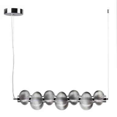 ODEON LIGHT 5096/24L L-VISION ODL25 419 хром/дымчатый градиент/металл/стекло Подвес линейный LED 24W