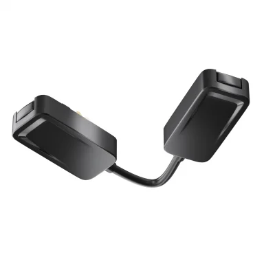 Коннектор питания угловой Radity встраиваемый черный TRA084CPC-B-12