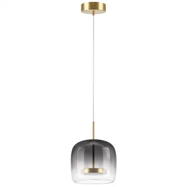 804018 Люстра CUPOLA LED 1х18W 900LM ЗОЛОТО/ДЫМЧАТЫЙ 3000K