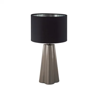 LUMION 8125/1T COMFI LN25 376 черный/серый, керамика/текстиль Настольная лампа E27 1*60W 220V HINAMI